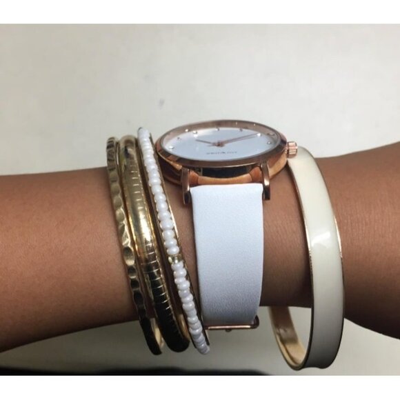 10 Styles Maxi Crystal Watch Leather Band- Interchangeable Genuine Leather Strap - Picture 2 of 2